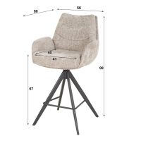 Fraaai Zac barstoel lounge - Hoven zand | Showroommodel