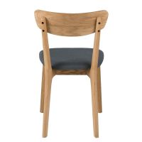 Nøra Aiko eetkamerstoel | naturel oak onderstel | stof Corsica - donkergrijs
