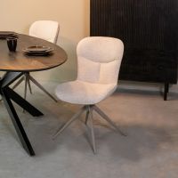 Thorben eetkamerstoel stof - naturel