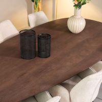 Wow eettafel mangohout 300x130 cm - espresso