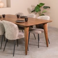 Label51 Fly eetkamertafel 220x100 cm mangohout - naturel