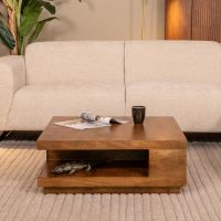 Square salontafel mangohout 80 cm