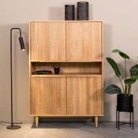 Jule wandkast 110x49x158 cm - naturel