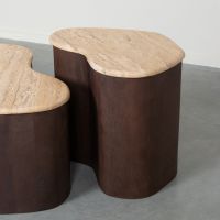 Davi bijzettafel espresso mangohout - 40 cm