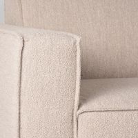 Bank Kay 2,5-zits boucle + ottomane - naturel