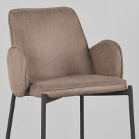 Joni barkruk 77 cm micro suède taupe