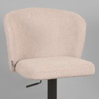 Wave barkruk verstelbaar 85-110 cm stof - naturel