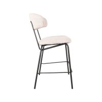 Zack barkruk 53x57x95cm bouclé naturel