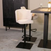 Wave barkruk verstelbaar 85-110 cm stof - naturel