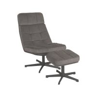 Alvar fauteuil + hocker - antraciet