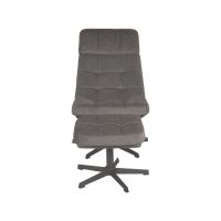 Alvar fauteuil + hocker - antraciet