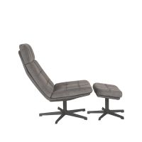 Alvar fauteuil + hocker - antraciet