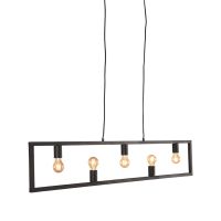 Quadrato hanglamp 135x10x130 cm metaal zwart