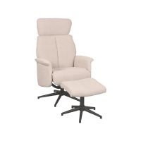 Verdal fauteuil bouclé - naturel + hocker
