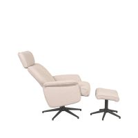 Verdal fauteuil bouclé - naturel + hocker