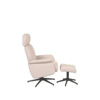 Verdal fauteuil bouclé - naturel + hocker