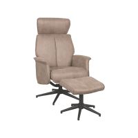 Verdal fauteuil micro suede + hocker - taupe