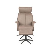 Verdal fauteuil micro suede + hocker - taupe