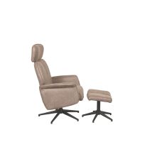 Verdal fauteuil micro suede + hocker - taupe