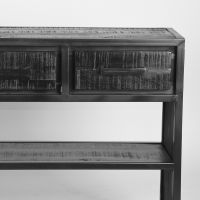 Chili sidetable mangohout zwart 115x30x75 cm