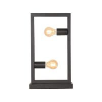 Quadrato tafellamp 20x10x45 cm metaal zwart