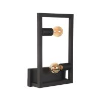 Quadrato wandlamp 20x10x40 cm metaal zwart