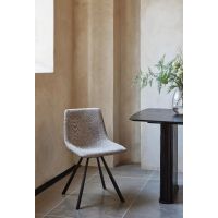 Ronan eetkamerstoel stof - lichtgrijs