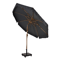 Parasol Libra houtlook Ø3mtr - grijs