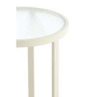 Retiro pilaar Ø35x80 cm - rib glas/crème