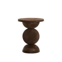 Mirto bijzettafel Ø40x50 cm hout - mat donkerbruin