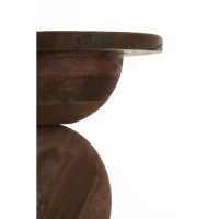 Mirto bijzettafel Ø40x50 cm hout - mat donkerbruin