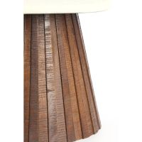 Okato bijzettafel 45x45x35 cm - crème+hout bruin