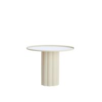 Rosario bijzettafel ø70,5x54 cm spiegel - helder+crème