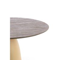 Palmira eettafel ø120x76 cm hout - bruin+mat beige