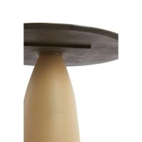 Palmira eettafel ø120x76 cm hout - bruin+mat beige