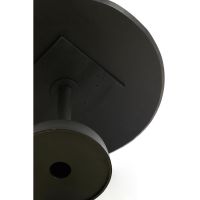 Tunja eettafel ø120x76 cm hout - mat zwart+zwart