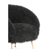 Orvion fauteuil furry - zwart+brons