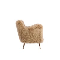 Olyssa fauteuil furry - beige+brons
