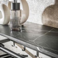 Leonie kapstok roede 6 haaks - zwart bruin