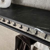 Weiss kapstok 10 haaks roede-hoedenplank -  zwart/bruin