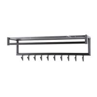 Weiss kapstok 10 haaks roede-hoedenplank -  zwart/bruin