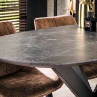 Karla bartafel kruisframe deens ovaal - zwart/bruin