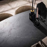 Karla bartafel deens ovaal - zwart/bruin