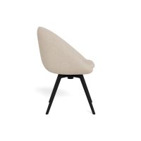 Nøra Jenna draaistoel | zwart metaal onderstel | stof Apia - zand