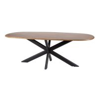 Estes eettafel 215 cm ovale massief mango - zand
