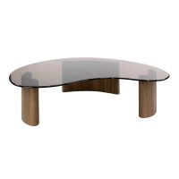 Fraaai Caruso salontafel organisch 130cm - brons glas