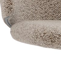 Nøra Modu draaistoel | grijs metaal onderstel | stof Monza - beige