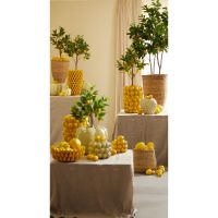 Light & Living Zita vaas keramiek Ø25x45 cm - geel - OUTLET B