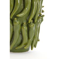 Pepper vaas keramiek - donkergroen