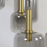 Lekar hanglamp Ø83.5 cm 9L antiek brons/smoke glas van het woonmerk Light & Living